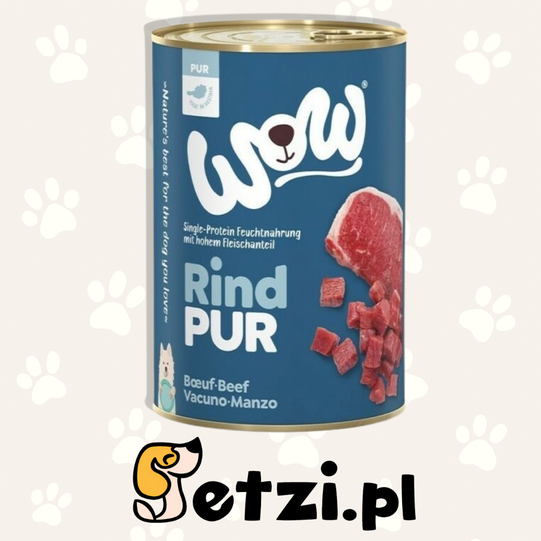 WOW RIND PUR - CZYSTA WOŁOWINA KARMA MONOBIAŁKOWA DLA PSA 400G