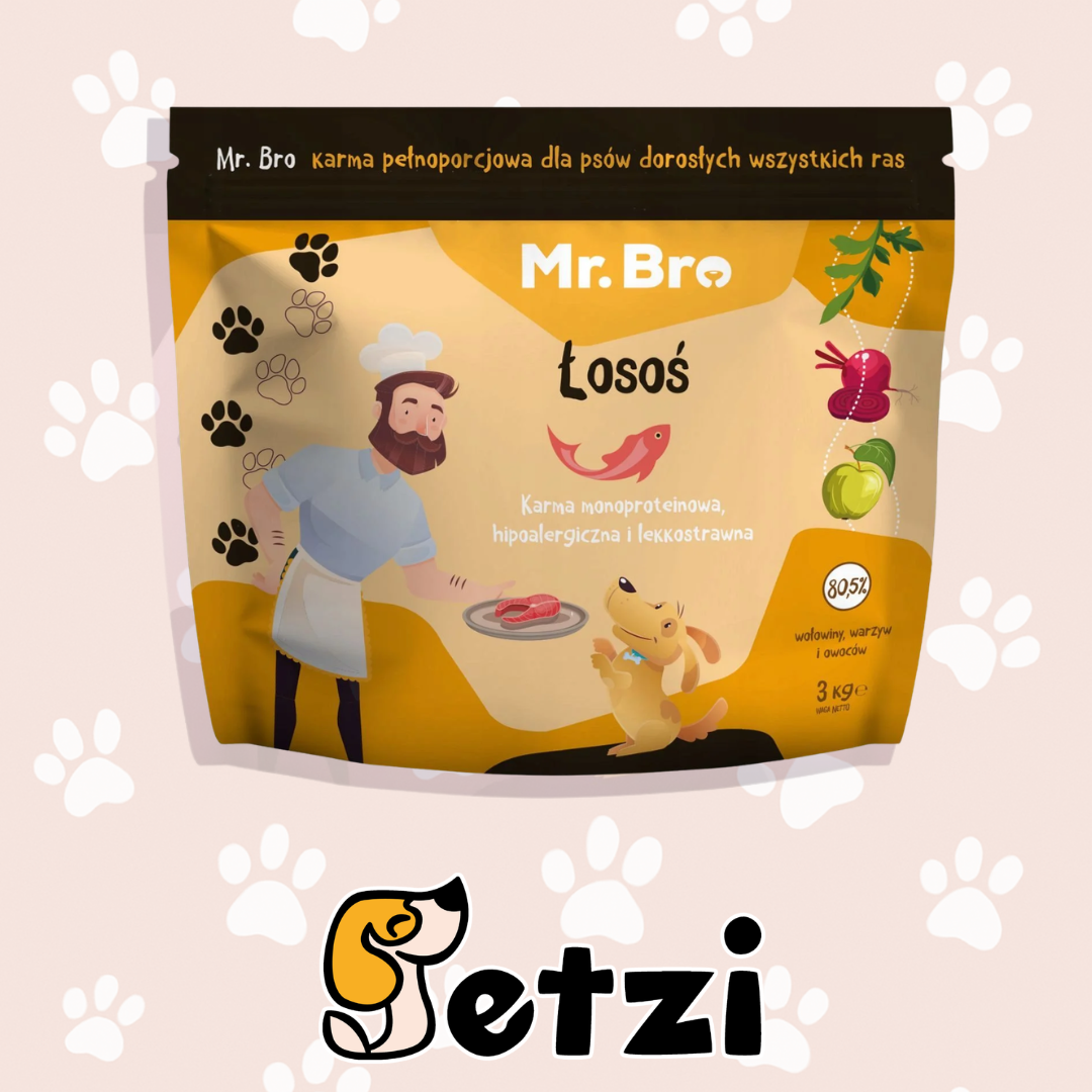 MR BRO SUCHA KARMA PIES ŁOSOŚ 3KG
