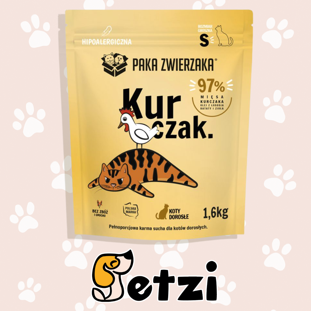 PAKA ZWIERZAKA SUCHA KARMA KOT KURCZK S 1,6KG