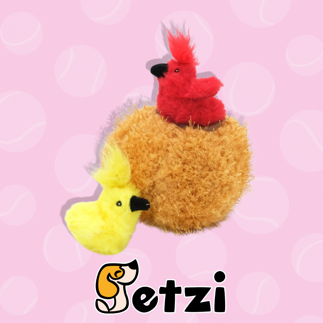 ZIPPYCLAWS PLUSZOWA NORKA DLA KOTA - GNIAZDO Z PTAKAMI