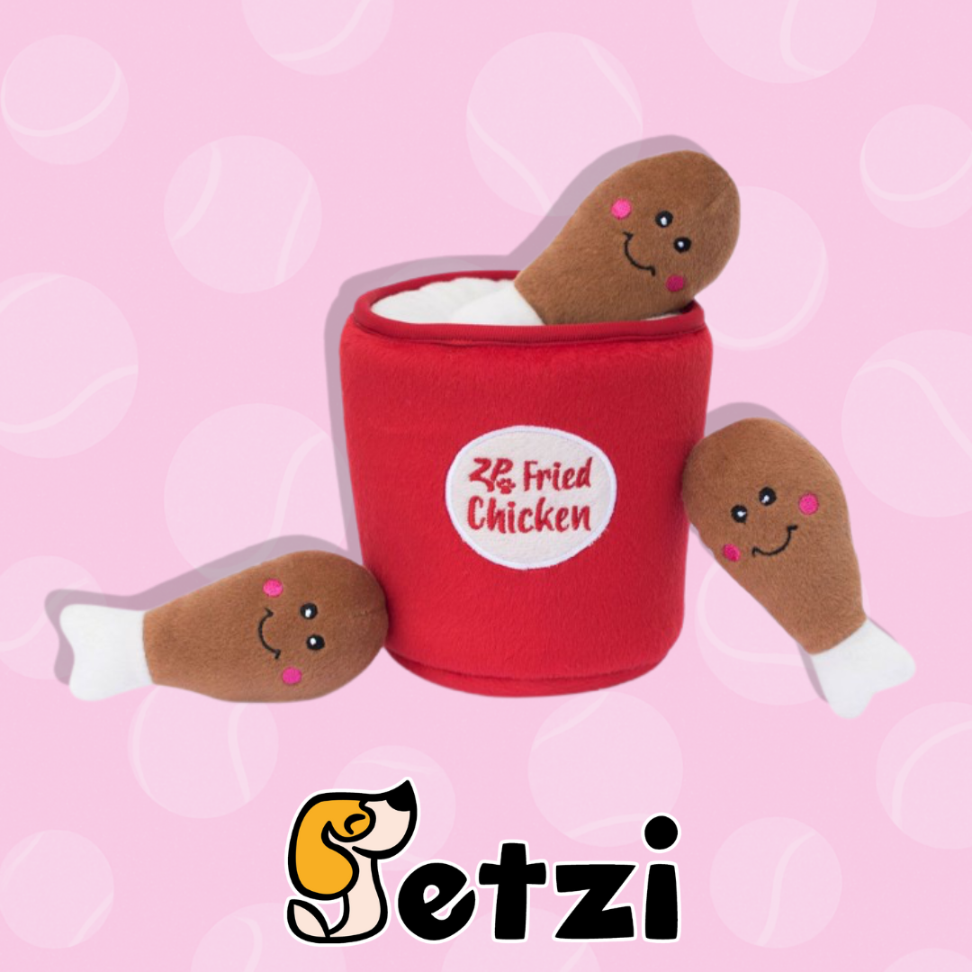 ZIPPY PAWS PLUSZOWA NORKA – KUBEŁEK KURCZAKA – INTERAKTYWNA ZABAWKA DLA PSA