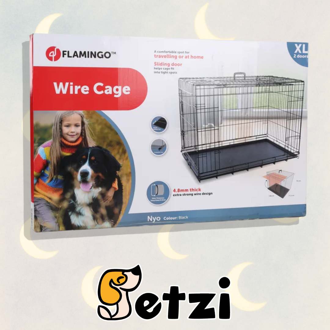 FLAMINGO WIRE CAGE NYO BLACK XL 108X71,5X76CM