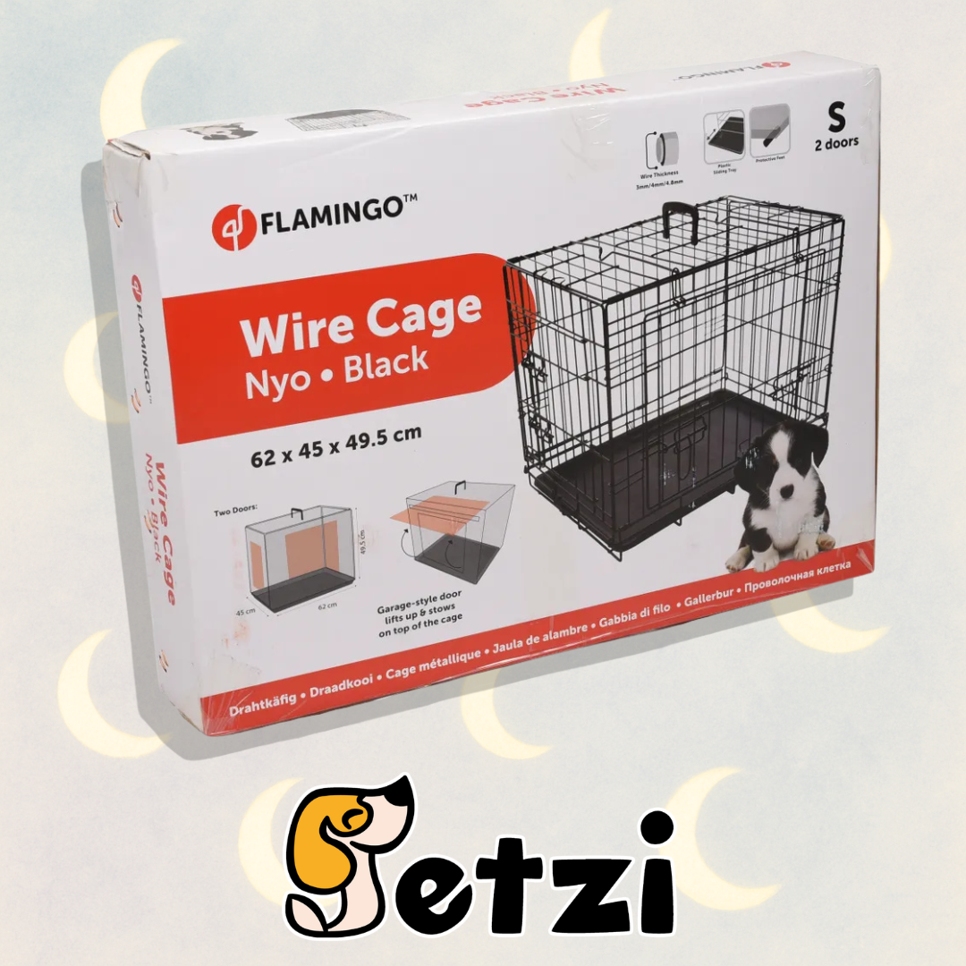 FLAMINGO WIRE CAGE NYO BLACK S 62X45X49,5CM