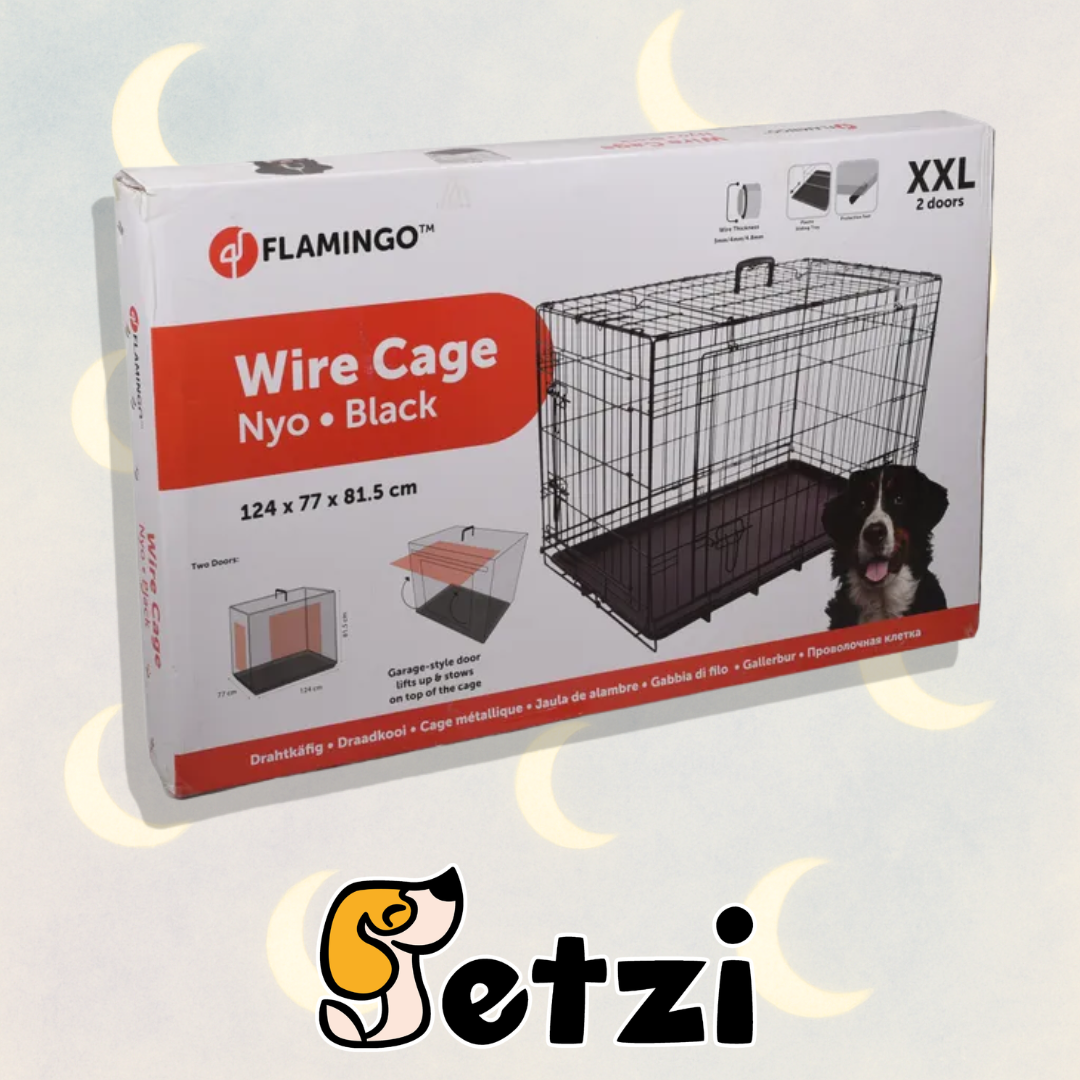FLAMINGO WIRE CAGE NYO BLACK XXL 124X77X81,5CM