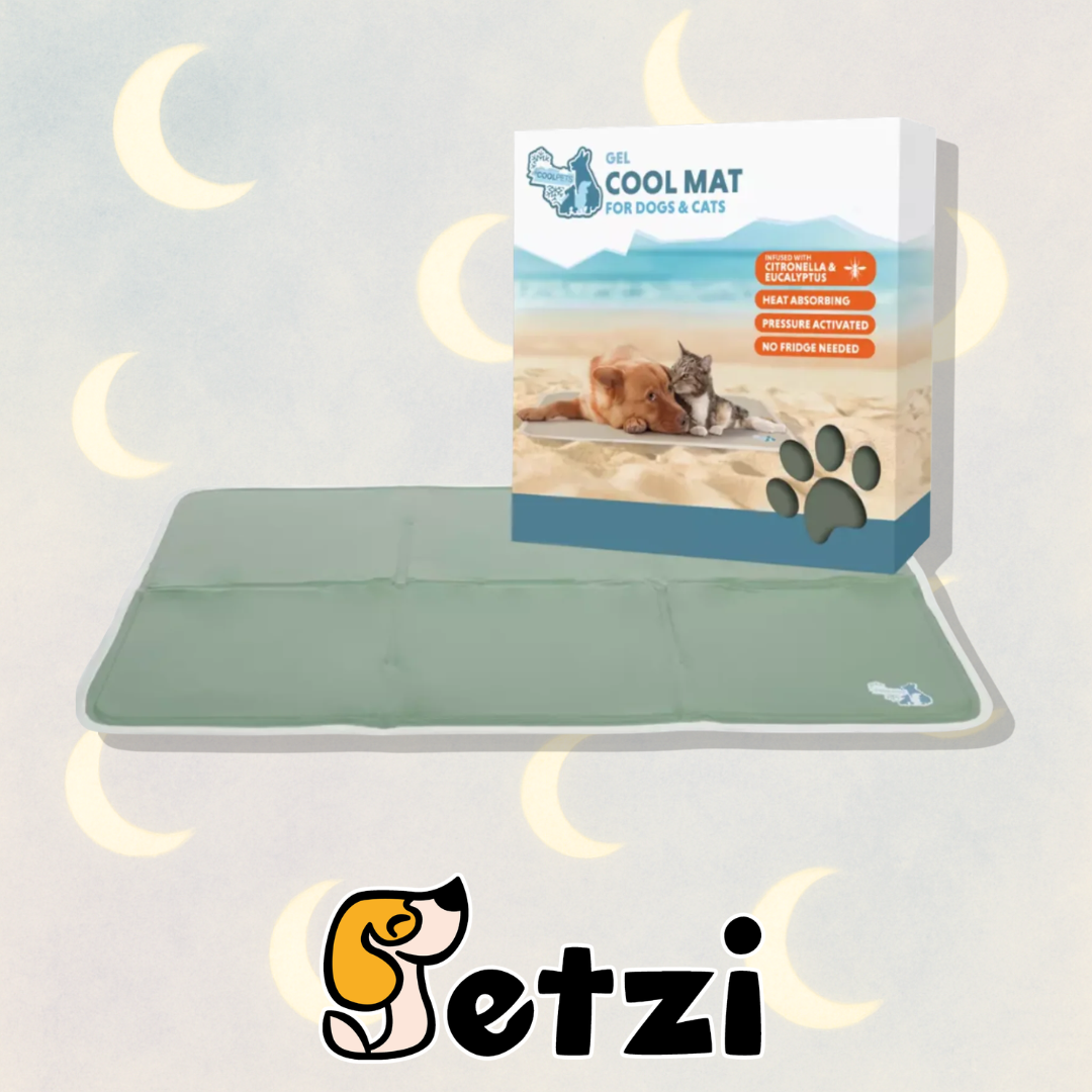 COOLPETS PREMIUM SOLID GEL COOLMAT, OLIVE GREEN, M