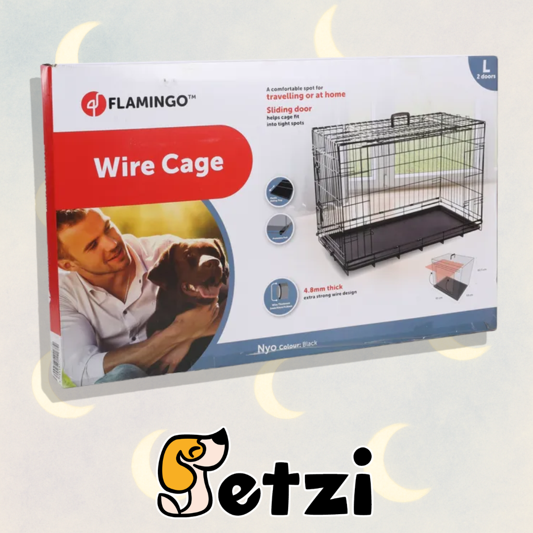 FLAMINGO WIRE CAGE NYO BLACK L 93X59X62,5CM