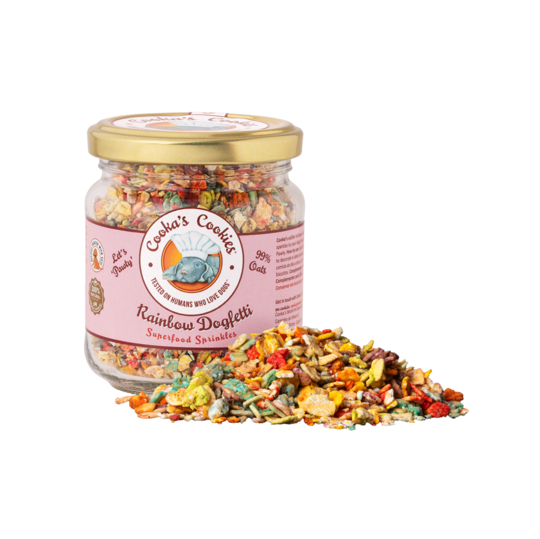 COOKAS COOKIES TOPER RAINBOW DOGFETTI SUPERFOODS 90G