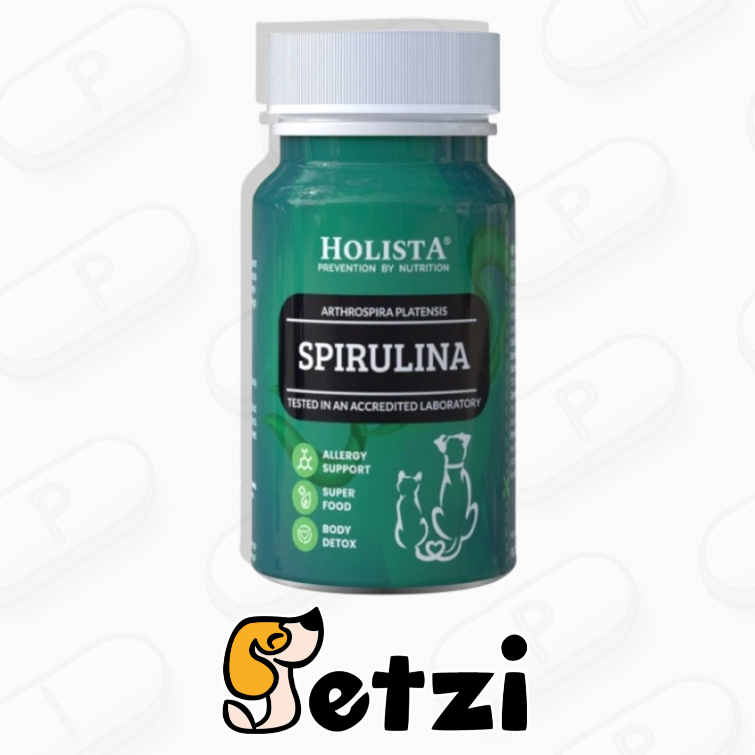 HOLISTA SPIRULINA 90 TABLETEK - SUPERFOOD DLA PSA I KOTA