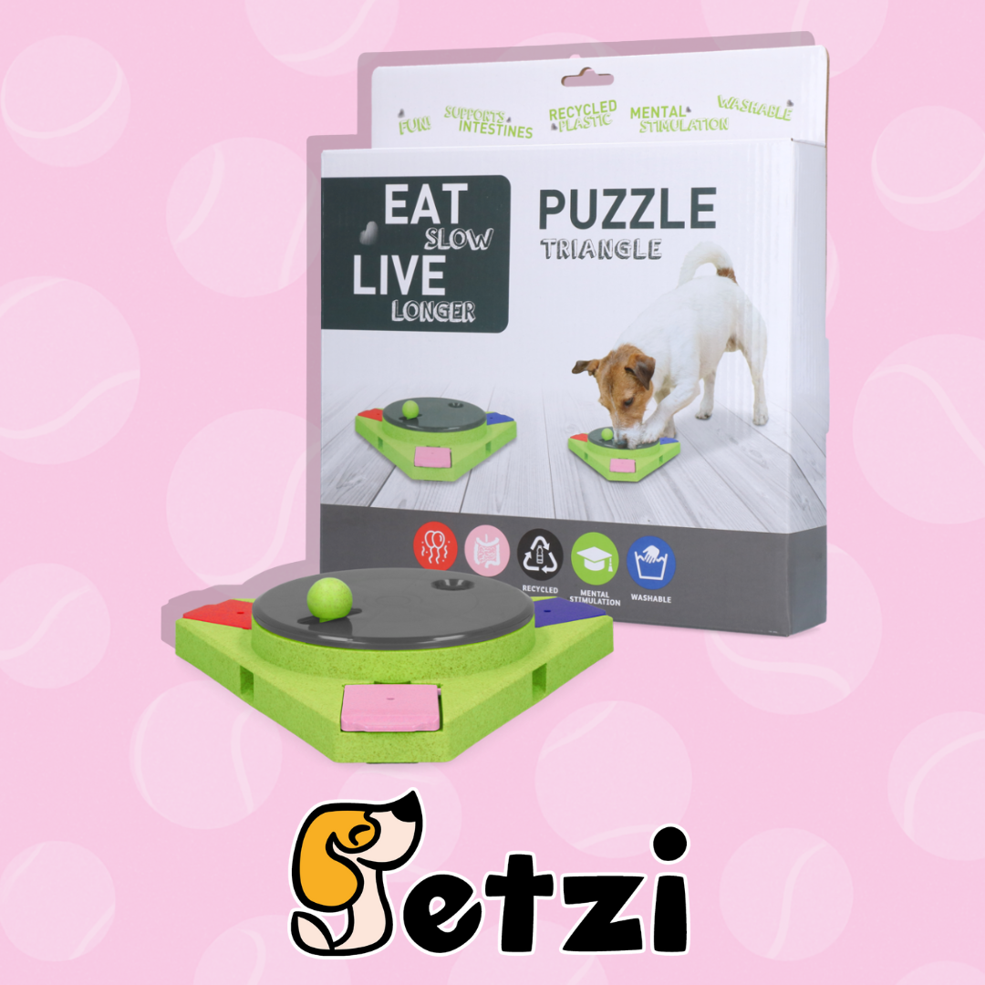 EAT SLOW LIVE LONGER PUZZLE TRIANGLE - ZABAWKA INTERAKTYWNA DLA PSA