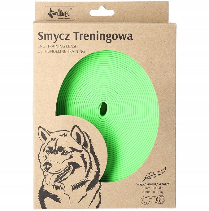 DINGO SMYCZ TRENINGOWA Z RĄCZKĄ SZER. 1,6CM DŁ. 5M ZIELONA