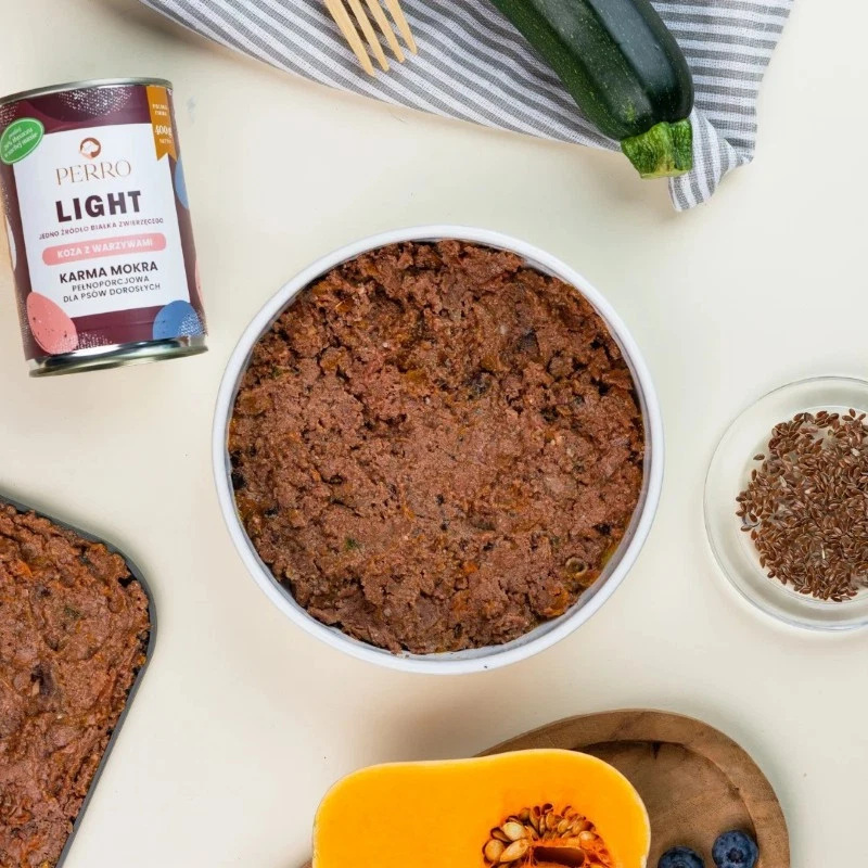 PERRO LIGHT MOKRA KARMA DLA PSA KOZA Z WARZYWAMI 400G