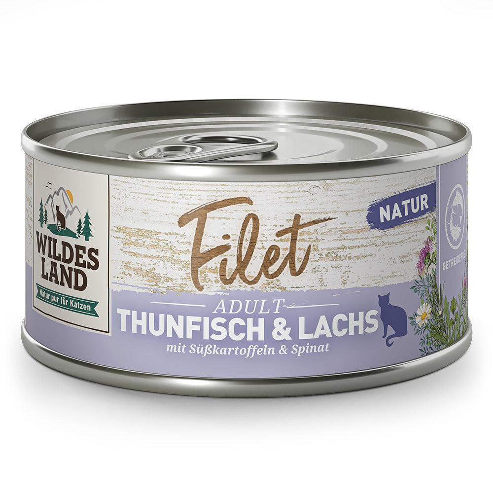 WILDES LAND CAT THUNFISCH LACHS FILET - FILETY Z TUŃCZYKA I ŁOSOSIA(80G)