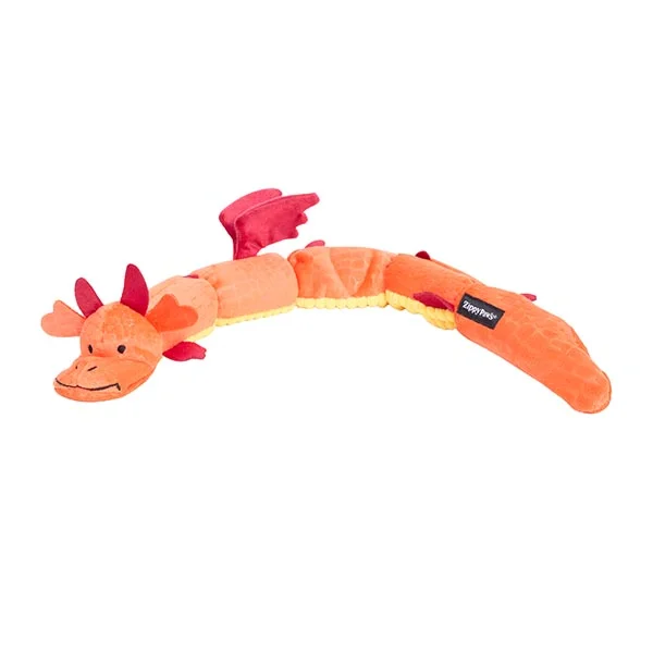 ZIPPYPAWS ZIPPY DRAGON RED – PLUSZOWA, PISZCZĄCA ZABAWKA DLA PSA