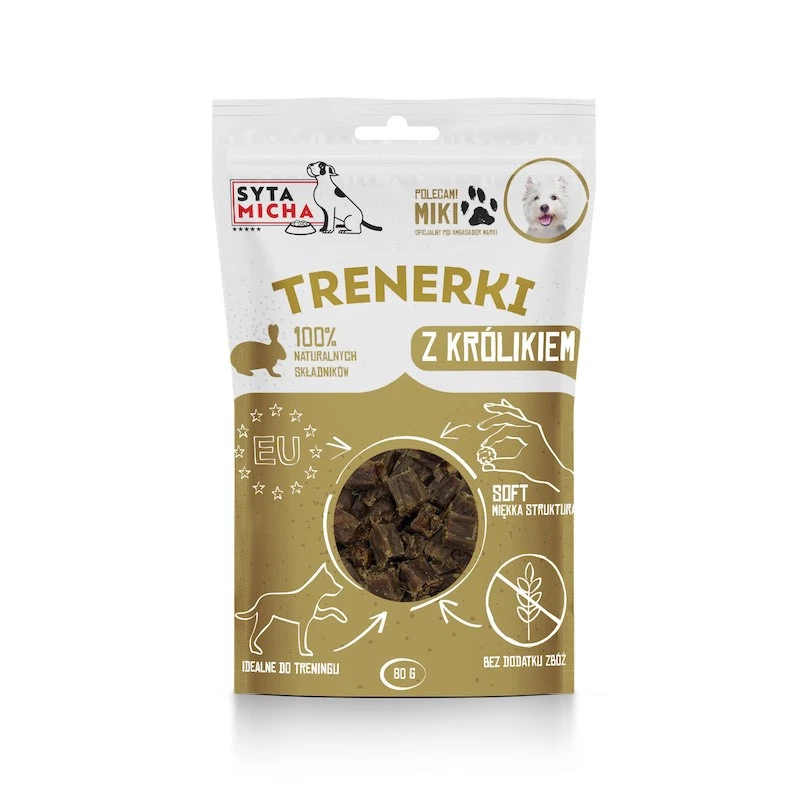 SYTA MICHA PRZYSMAKI DLA PSA TRENERKI Z KRÓLIKA 80G