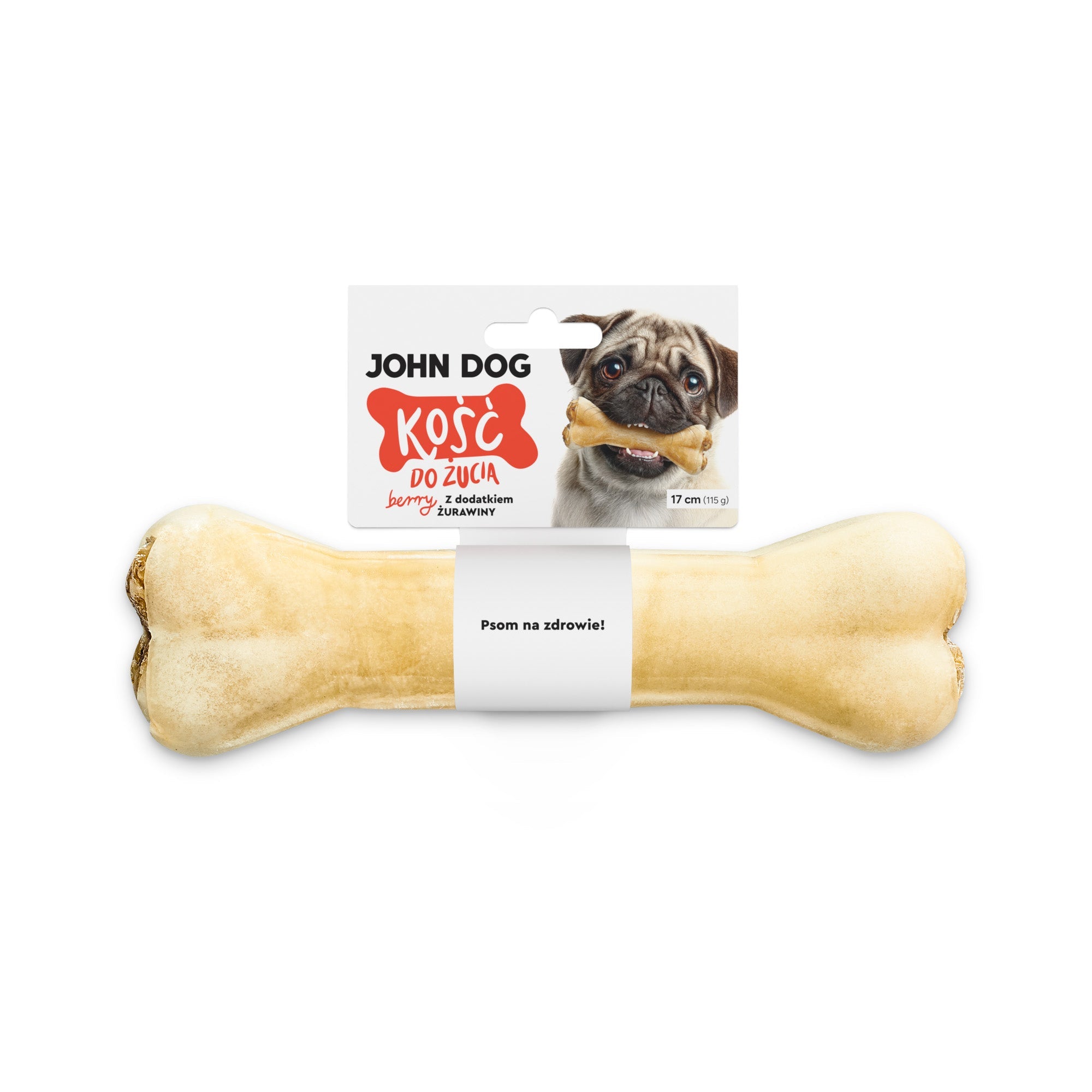 JOHN DOG KOŚĆ BERRY Z ŻURAWINĄ 17CM