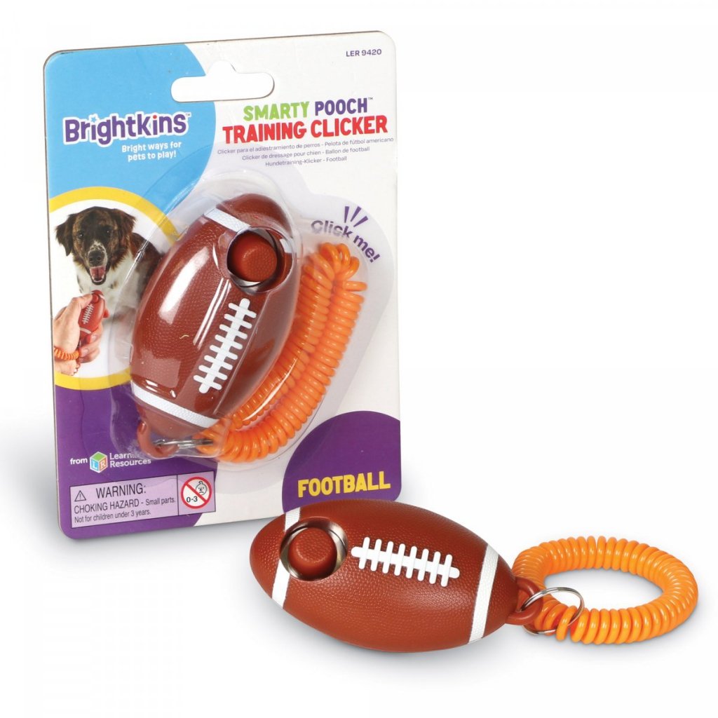 BRIGHTKINS SMARTY POOCH TRAINING CLICKER FOOTBALL