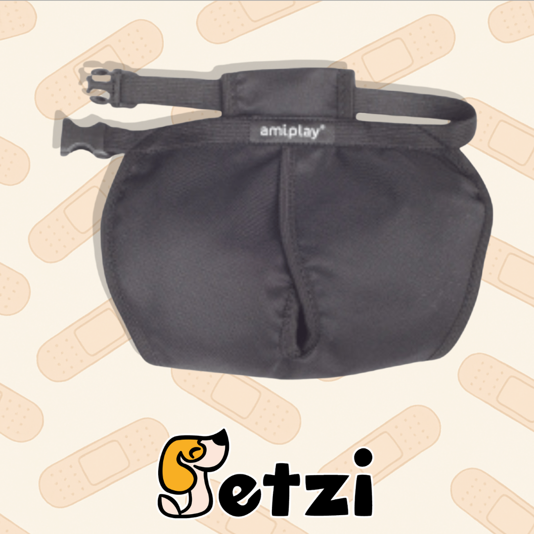 AMIPLAY MAJTKI NA CIECZKĘ XS/XL CZARNY