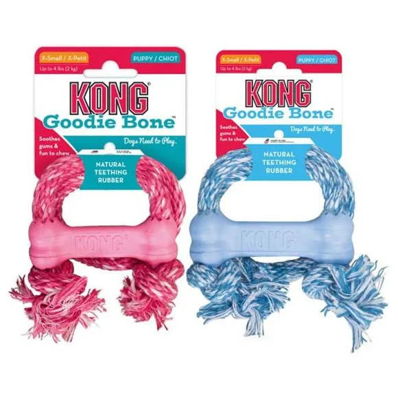 KONG PUPPY GOODIE BONE WITH ROPE XS EU