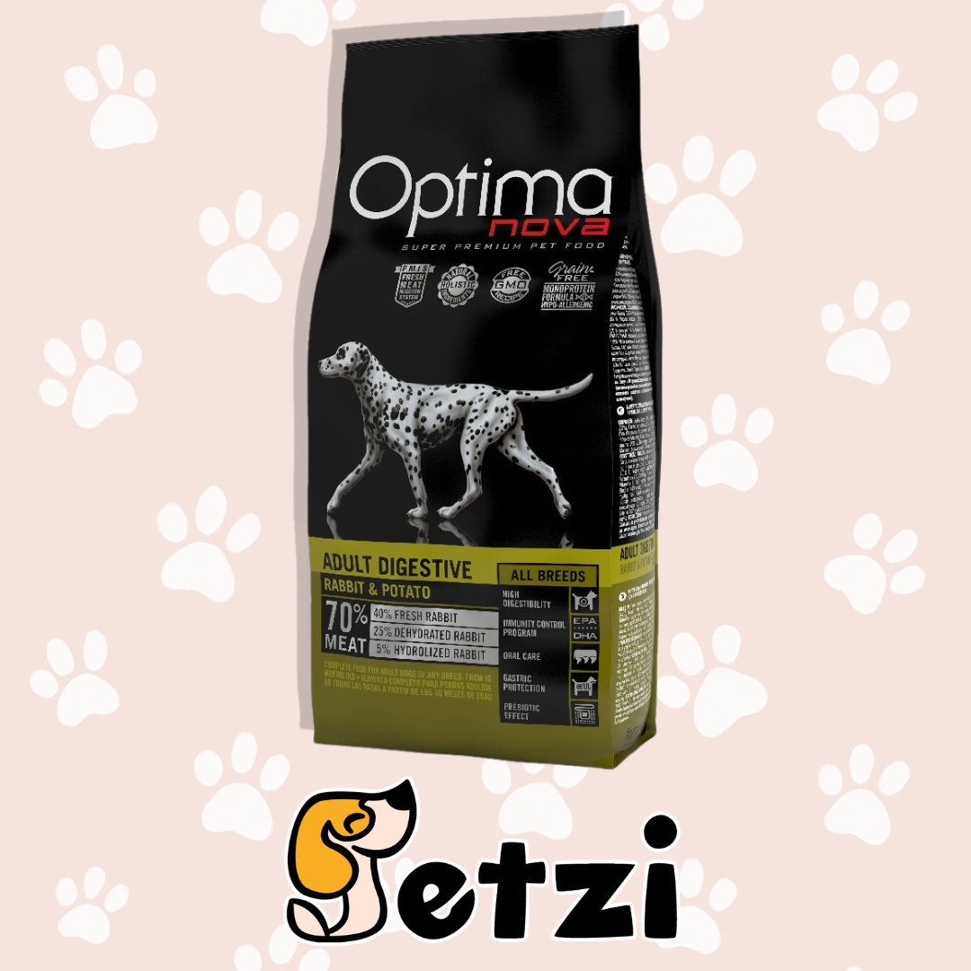 OPTIMANOVA DIGESTIVE RABBIT & POTATO – KARMA SUCHA DLA PSA