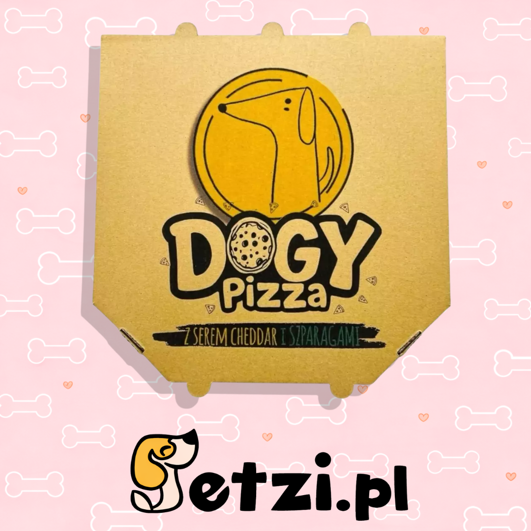 DOGY GRYZAK DLA PSA PIZZA Z SEREM CHEDDAR I SZPARAGAMI