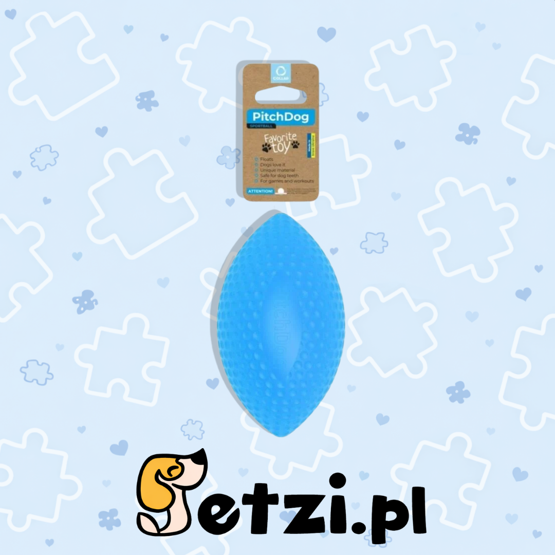 PITCHDOG PIŁKA SPORTOWA, ŚREDNICA 9 CM NIEBIESKI