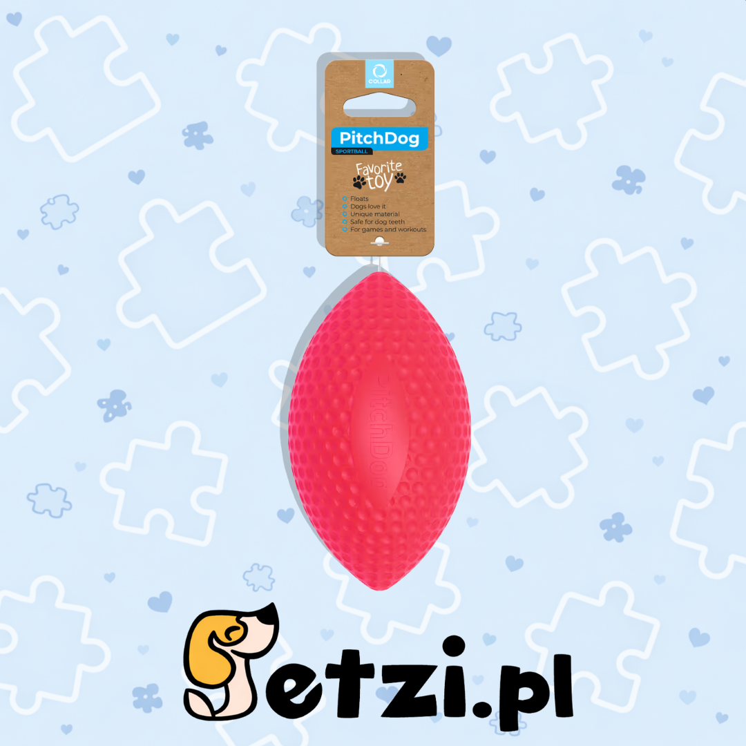 PITCHDOG PIŁKA SPORTOWA, ŚREDNICA 9 CM RÓŻOWY