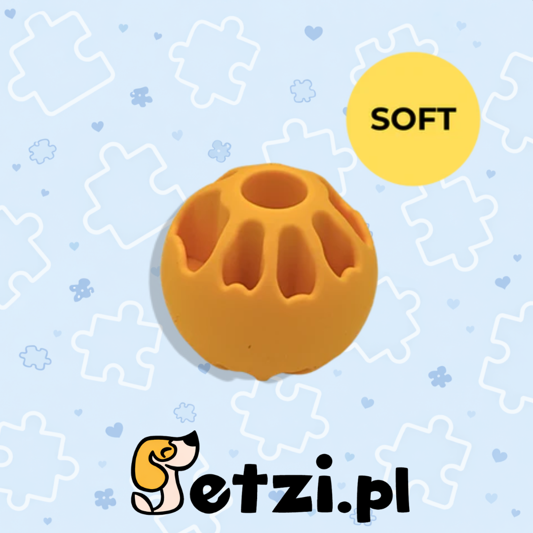 FIBOO SNACK FIBOOLL SOFT MIODOWY - PIŁKA NA SMAKOŁYKI