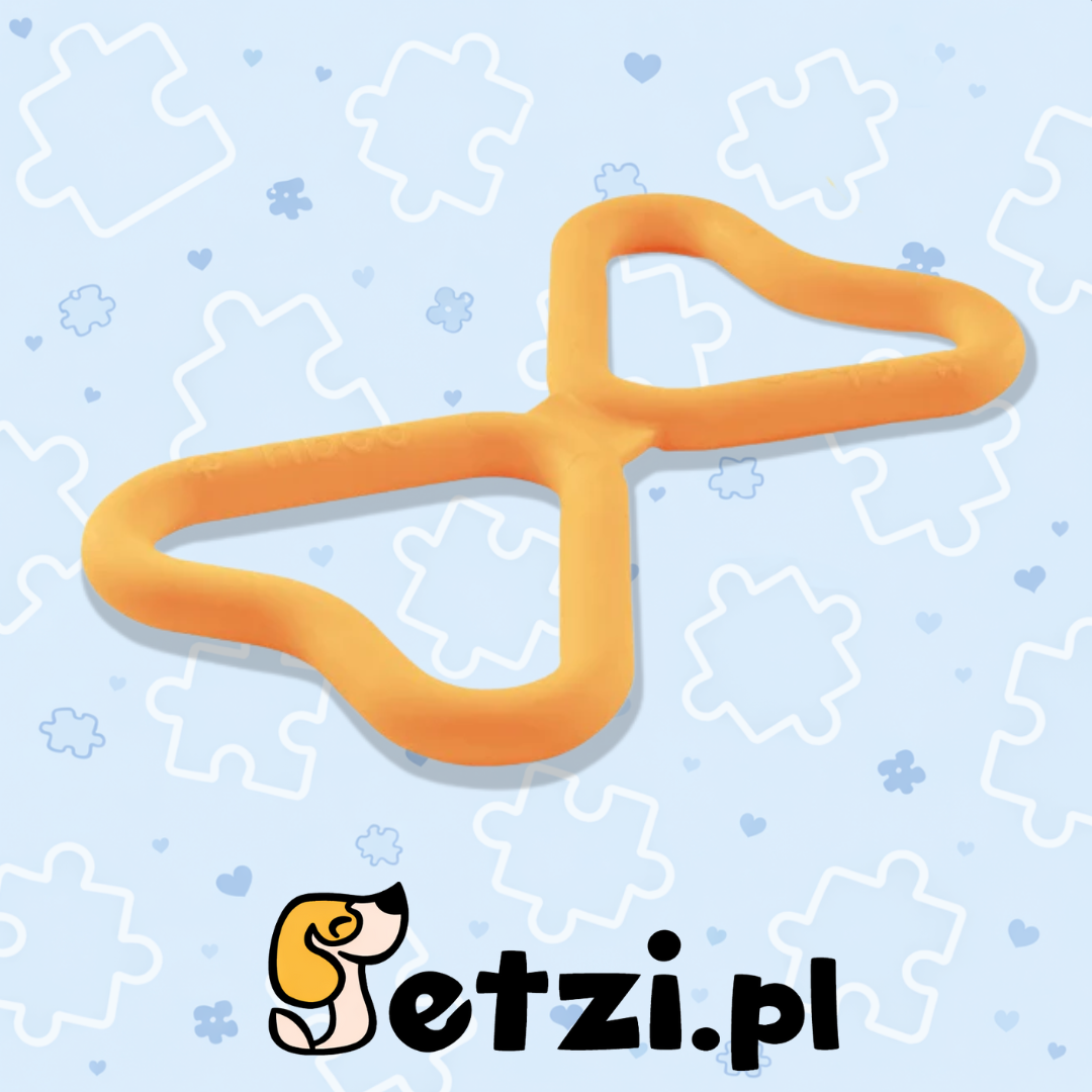 FIBOO FIB SOFT - POMARAŃCZOWY - SZARPAK DLA PSIAKA