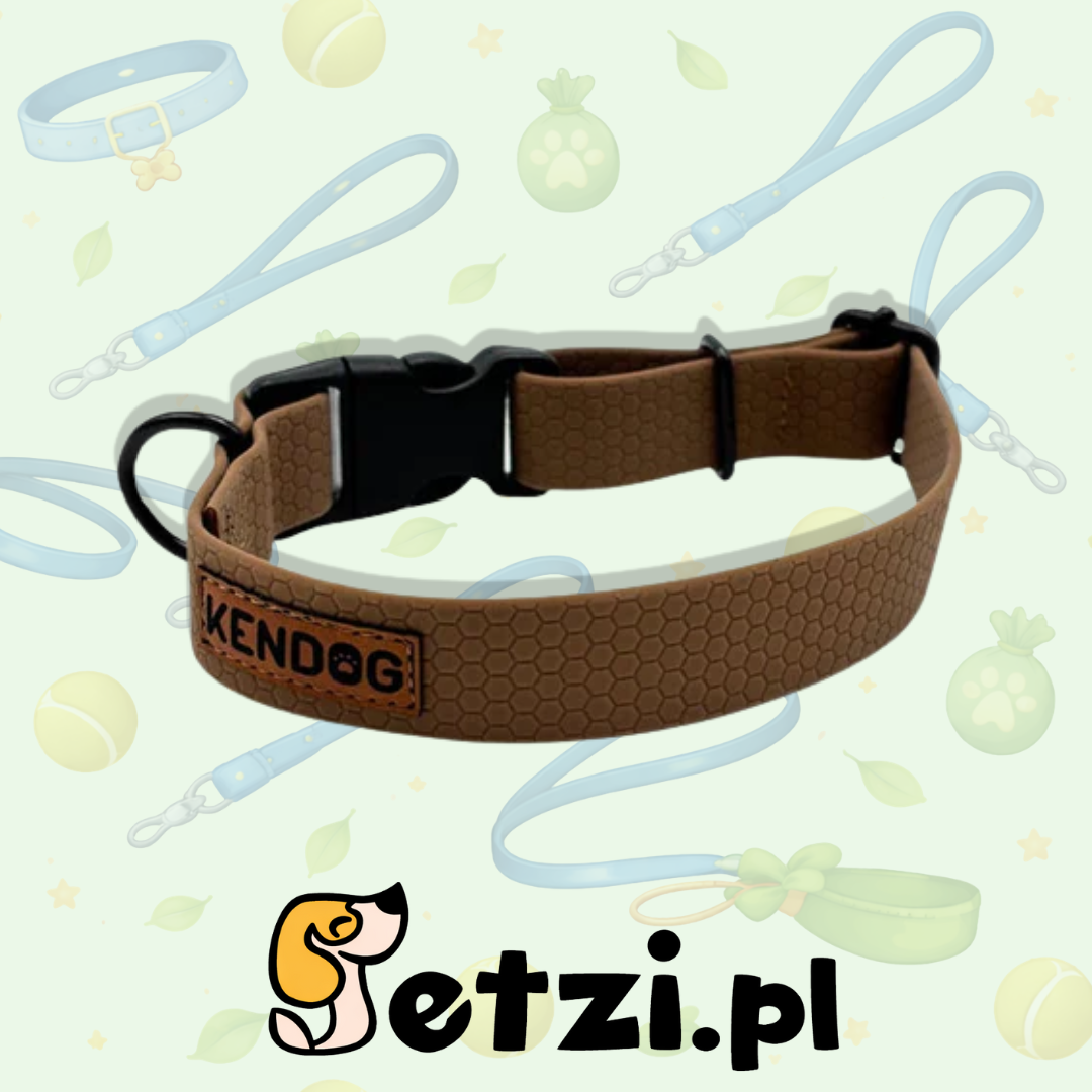 KENDOG OBROŻA DLA PSA PVC/TPU BROWN S
