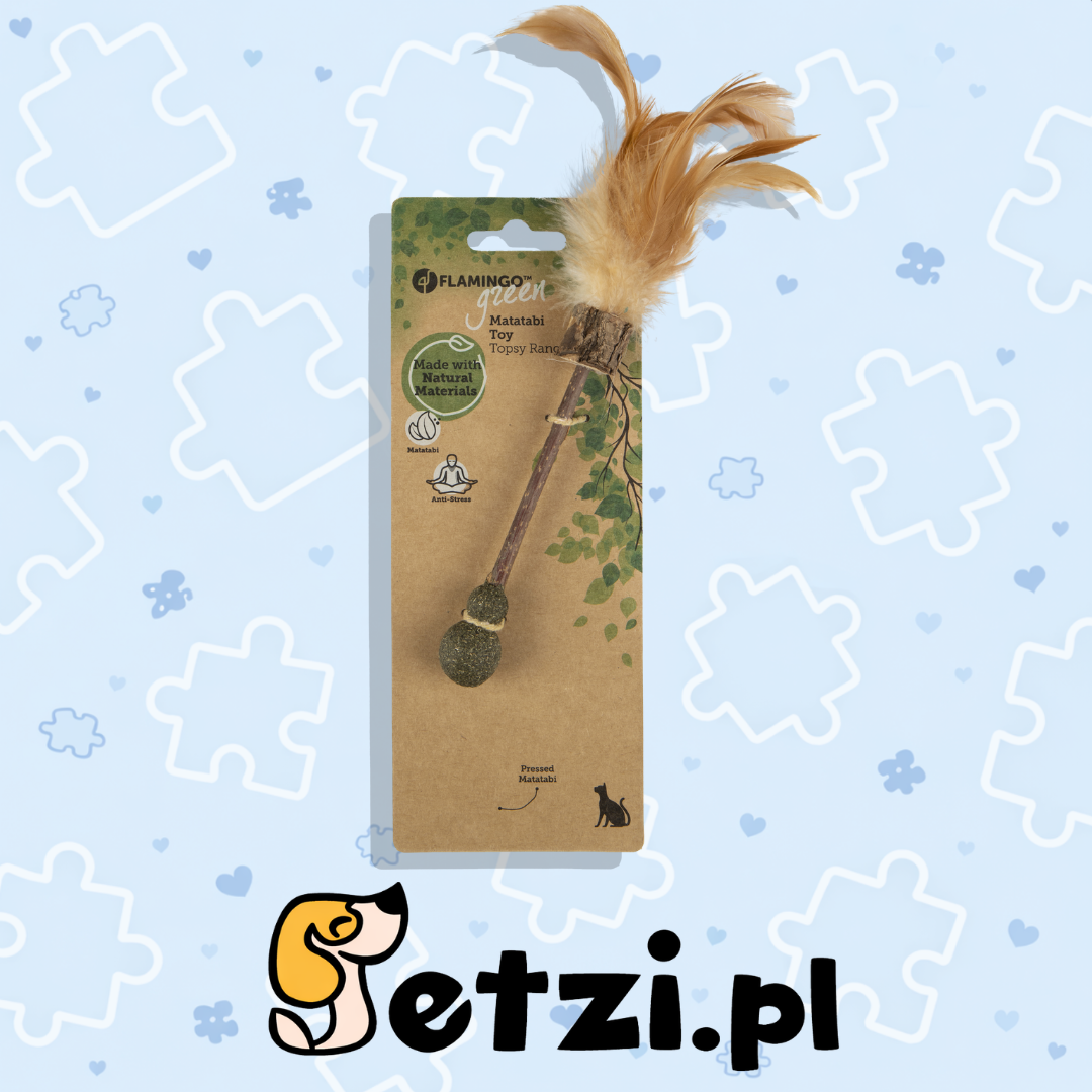 FLAMINGO CT TOPSY STICK MATATABI + DOUBLE BALL NATURE 25CM