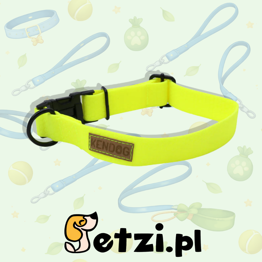 KENDOG OBROŻA DLA PSA PVC/TPU YELLOW NEON M