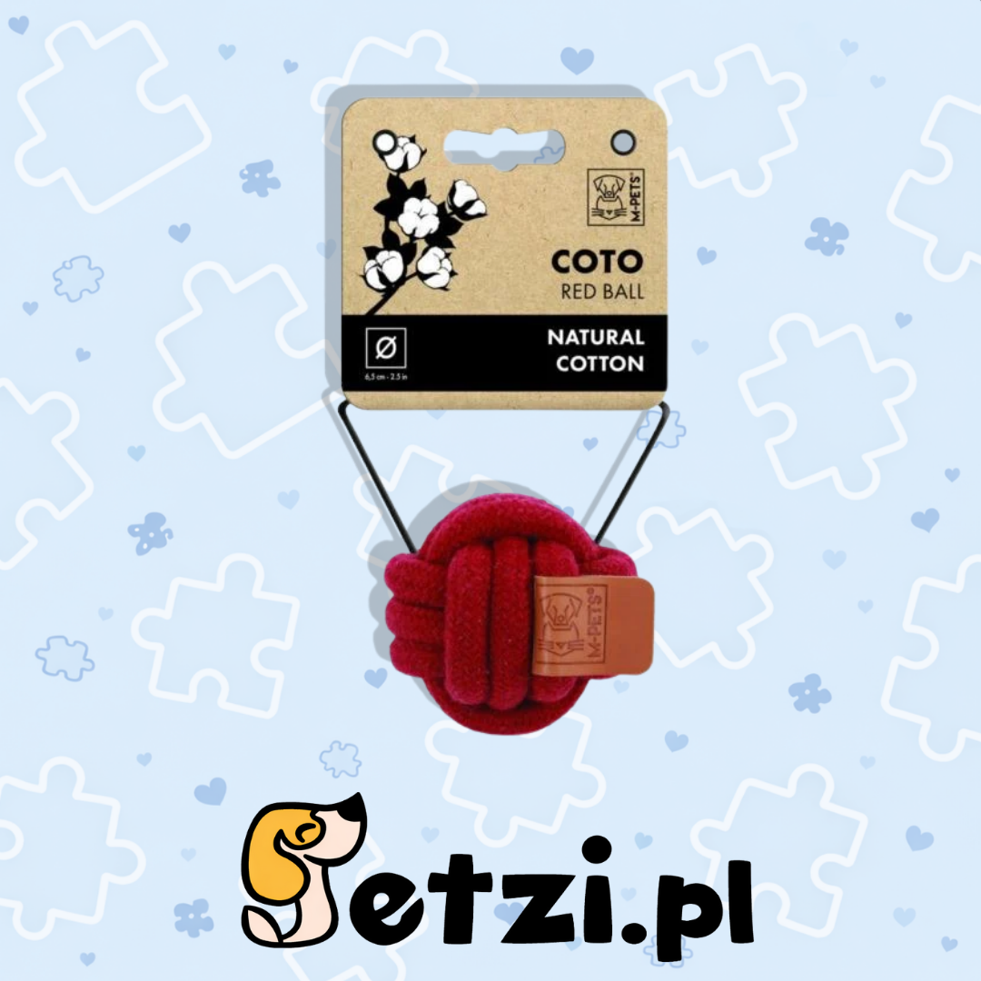M-PETS ZABAWKA BAWEŁNIANA COTO BALL 6.5 CM