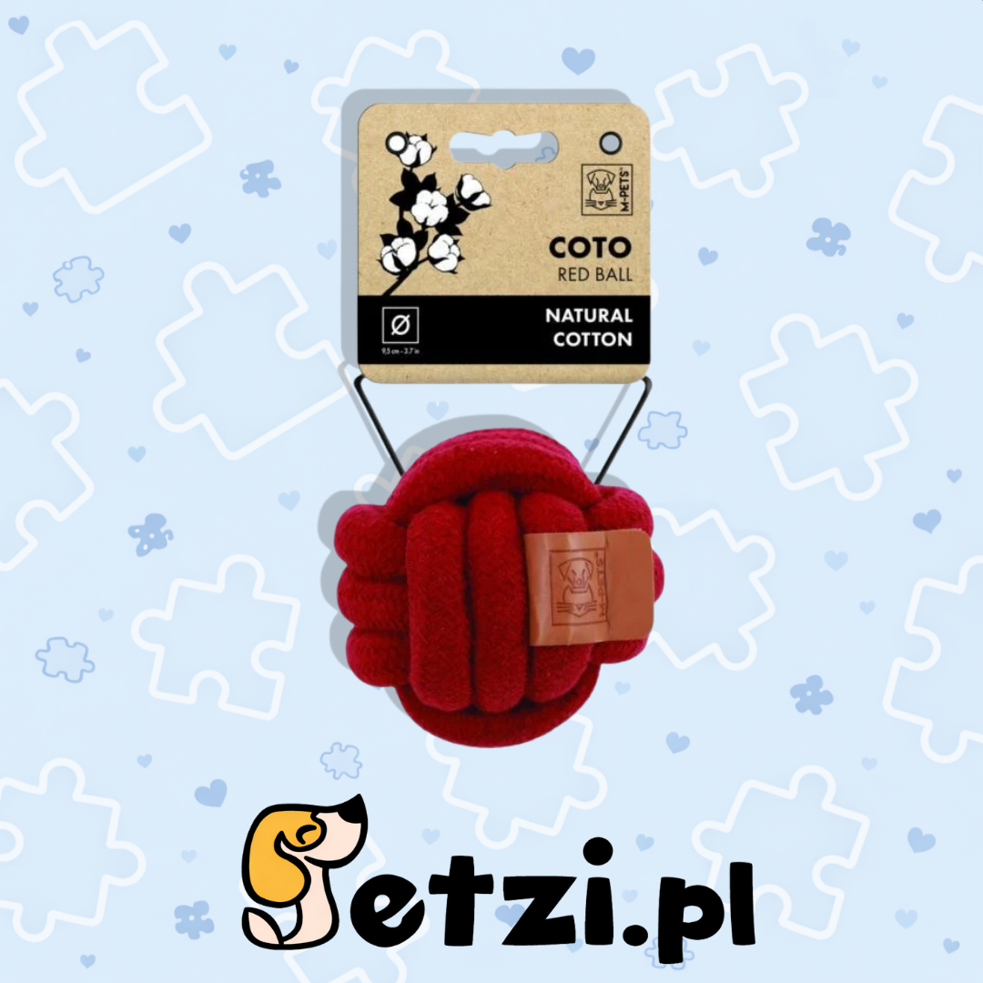 M-PETS ZABAWKA BAWEŁNIANA COTO BALL 9.5 CM