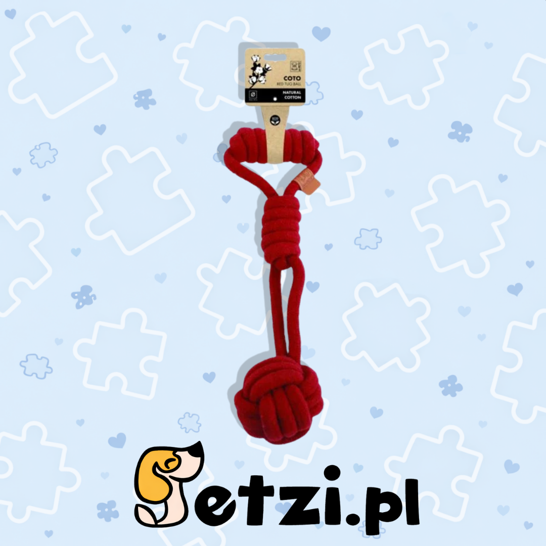 M-PETS ZABAWKA BAWEŁNIANA COTO CROSS 60CM CZERWONY