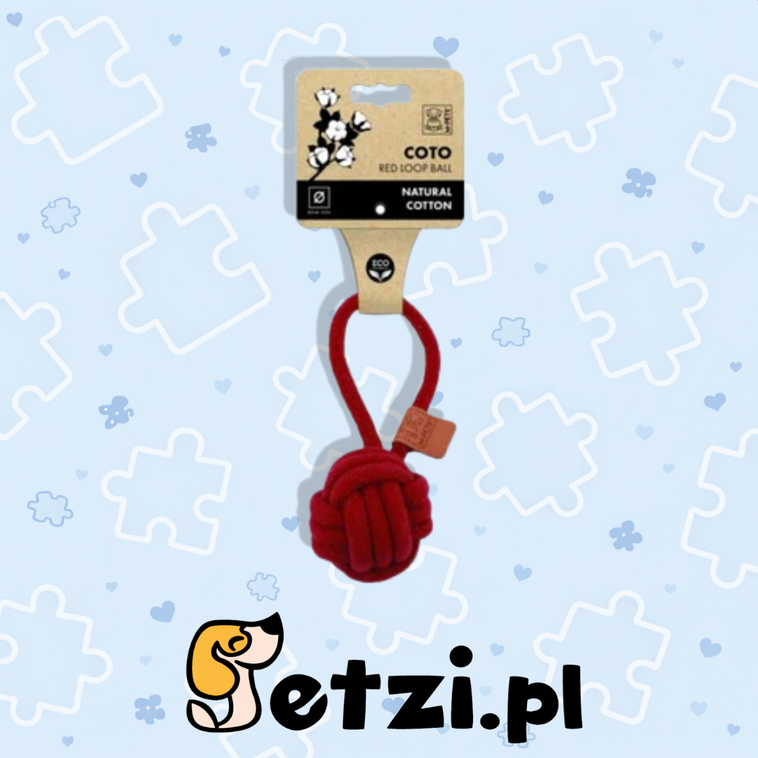 M-PETS ZABAWKA BAWEŁNIANA COTO LOOP BALL 8 CM