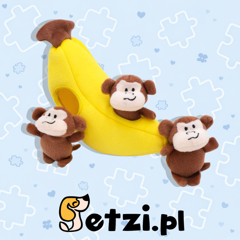 ZIPPY PAWS ZIPPY BURROW MONKEY N BANANA