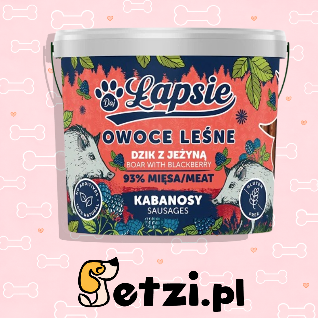ŁAPSIE OWOCE LASU KABANOSY DZIK Z JEŻYNĄ 160G