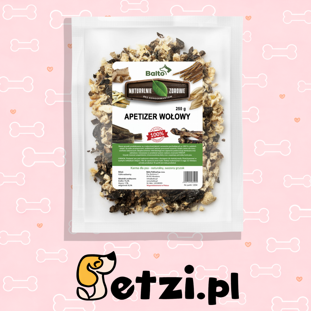 BALTO PRZYSMAKI DLA PSA APETIZER WOŁOWY 250G