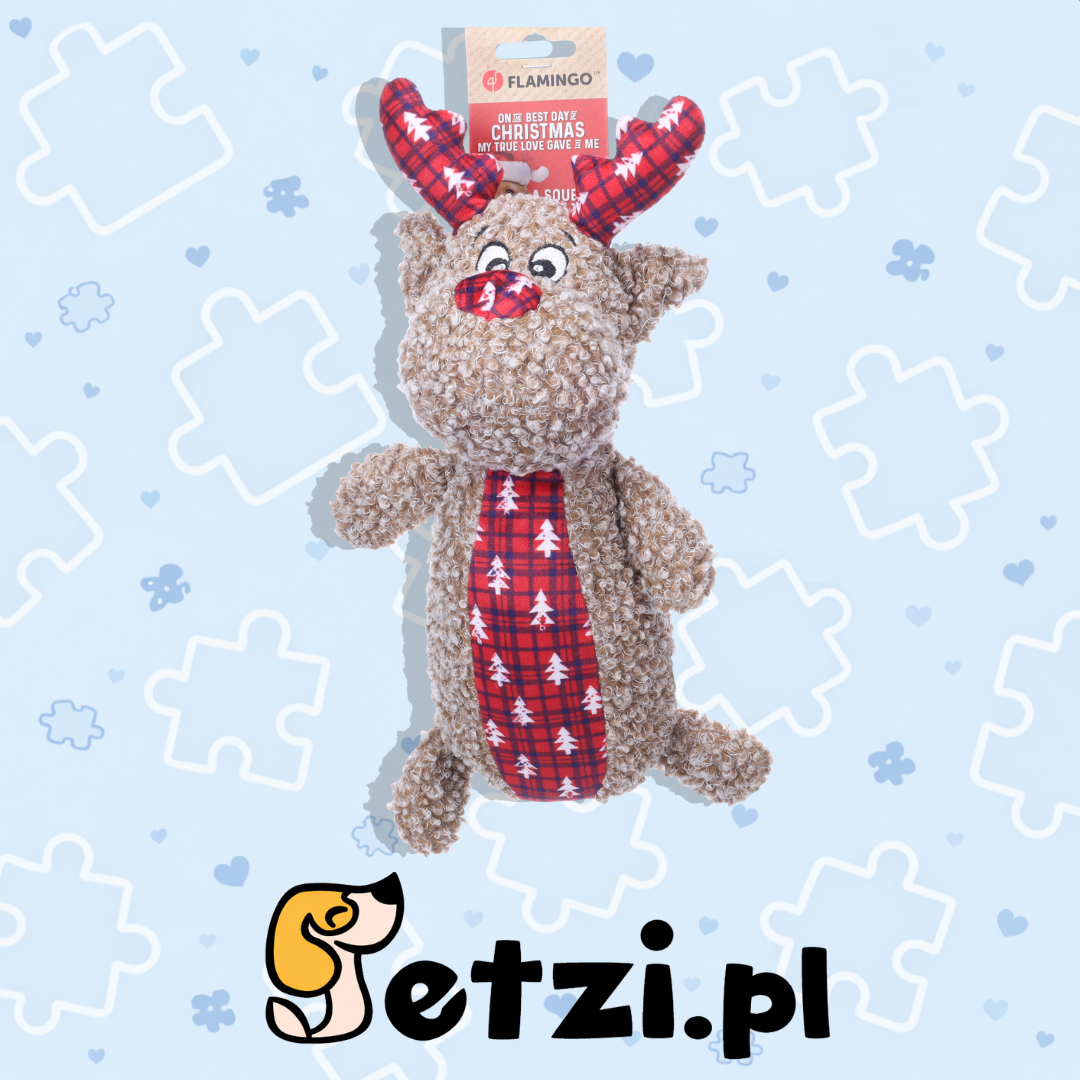 FLAMINGO CHRISTMAS TOY KROLA REINDEER BROWN 18X11,5X35CM