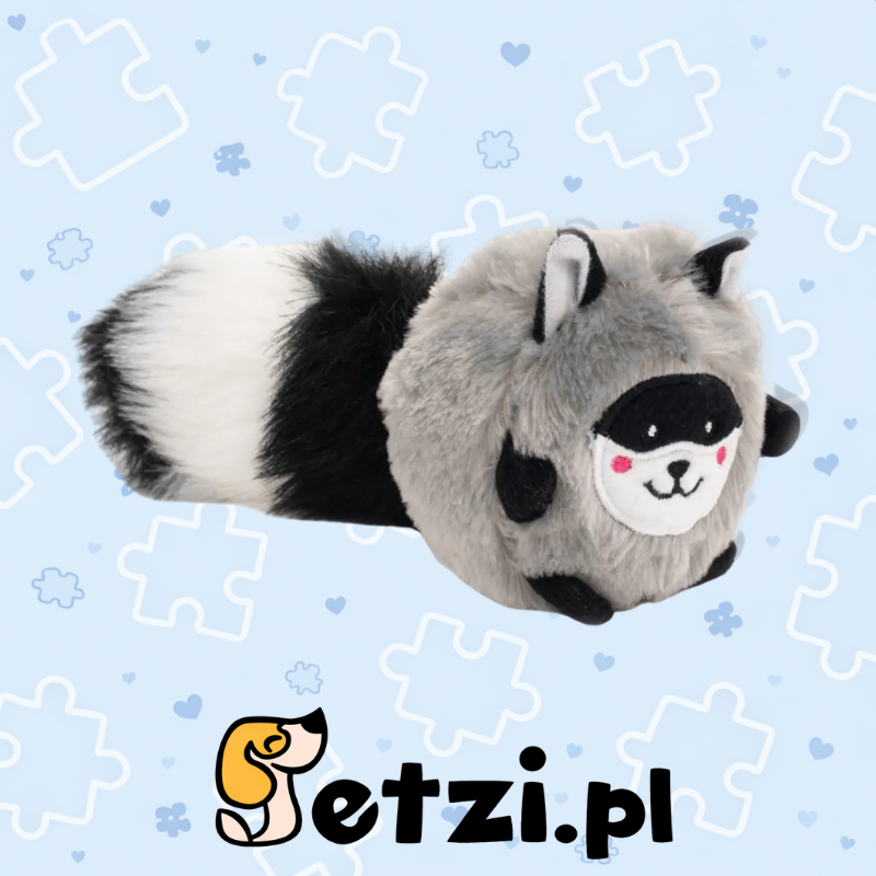 ZIPPY PAWS BUSHY THROW RACCOON