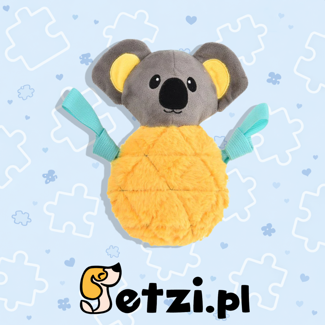 BUBA KOALA PLUSZOWY 23 CM ŚPIOCH - MIĘKKA ZABAWKA DLA PSA