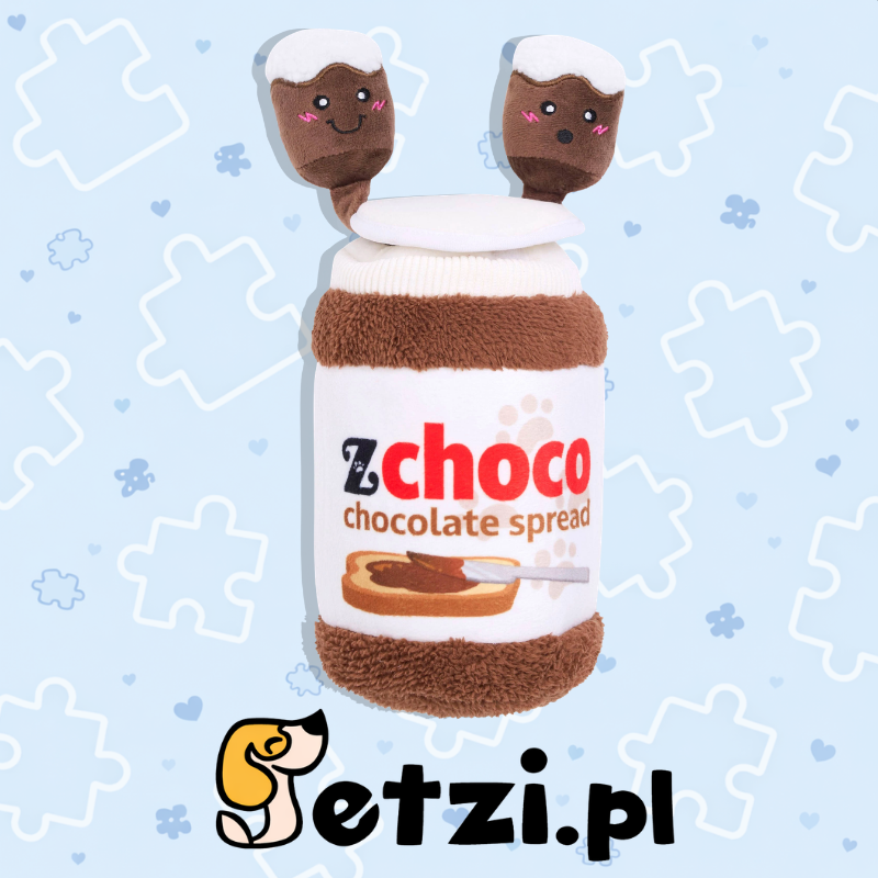 ZIPPY PAWS BUNGEE BURROW CHOCOLATE SPREAD JAR