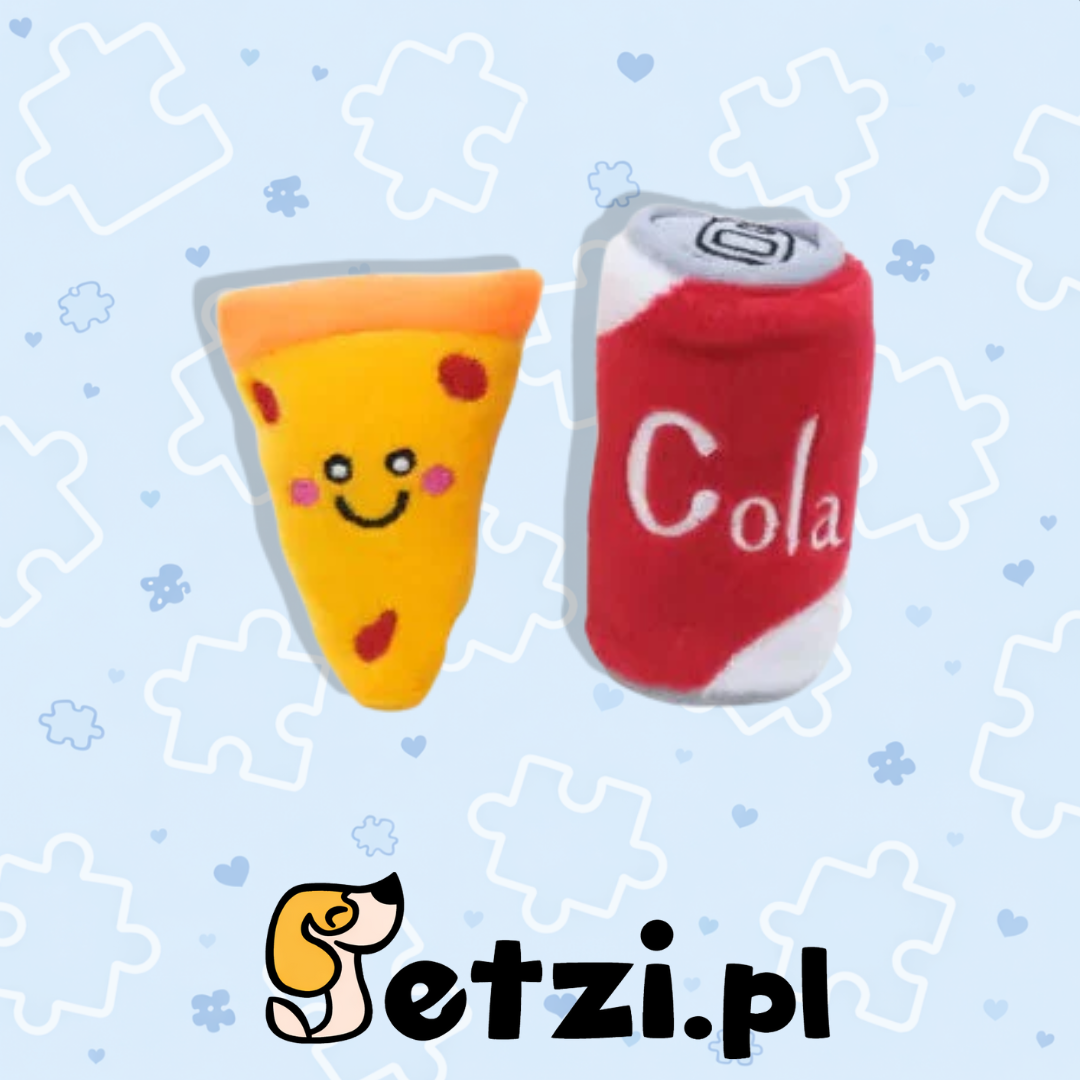 ZIPPYCLAWS ZABAWKA DLA KOTA 2-PAK PIZZA & COLA