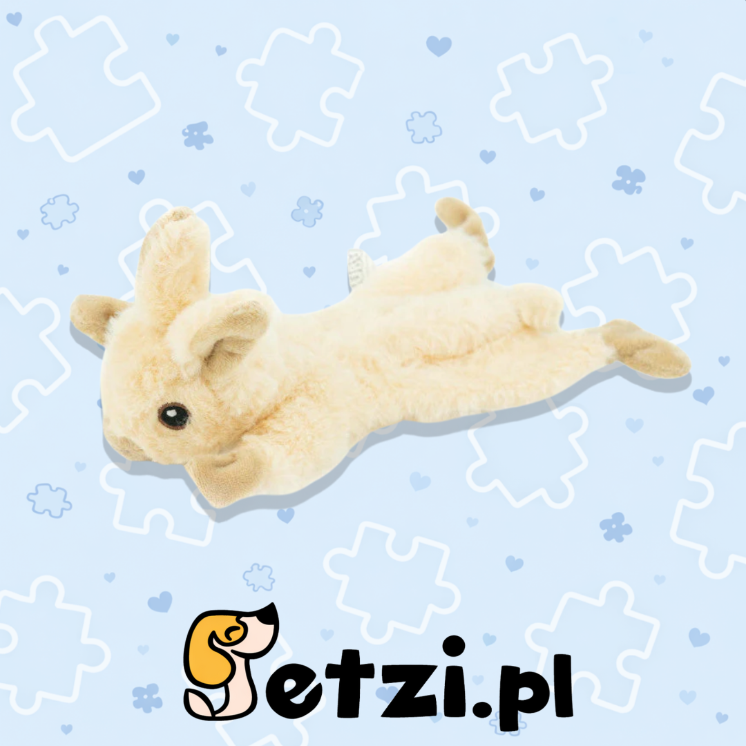 BUBA KRÓLIK PLUSZOWY 25CM - MIĘKKA ZABAWKA DLA PSA