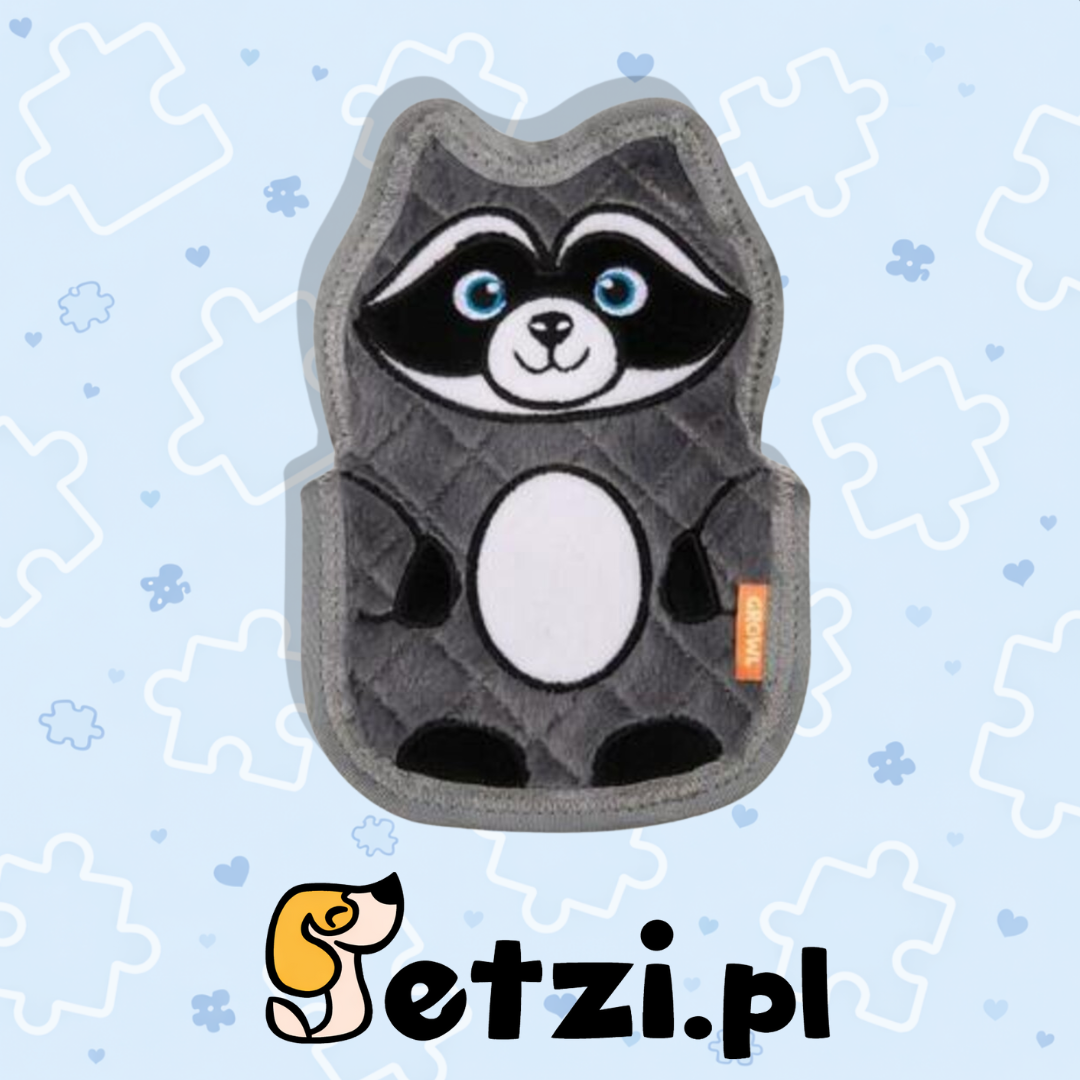 GROWL FLIP FLOPPZ RACCOON GRAY - ZABAWKA DLA PSIAKA