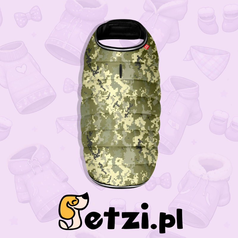 WAUDOG CLOTHES KURTKA PELERYNA DLA PSA WZÓR MILITARY, XL, B 68-80 СM, С 42-52 СM