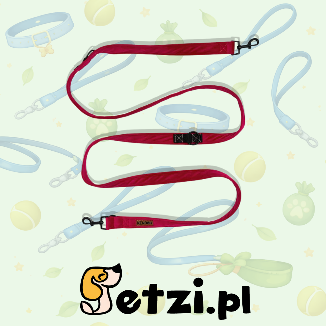 KENDOG SMYCZ PRZEPINANA VELVET FUCHSIA 300CM