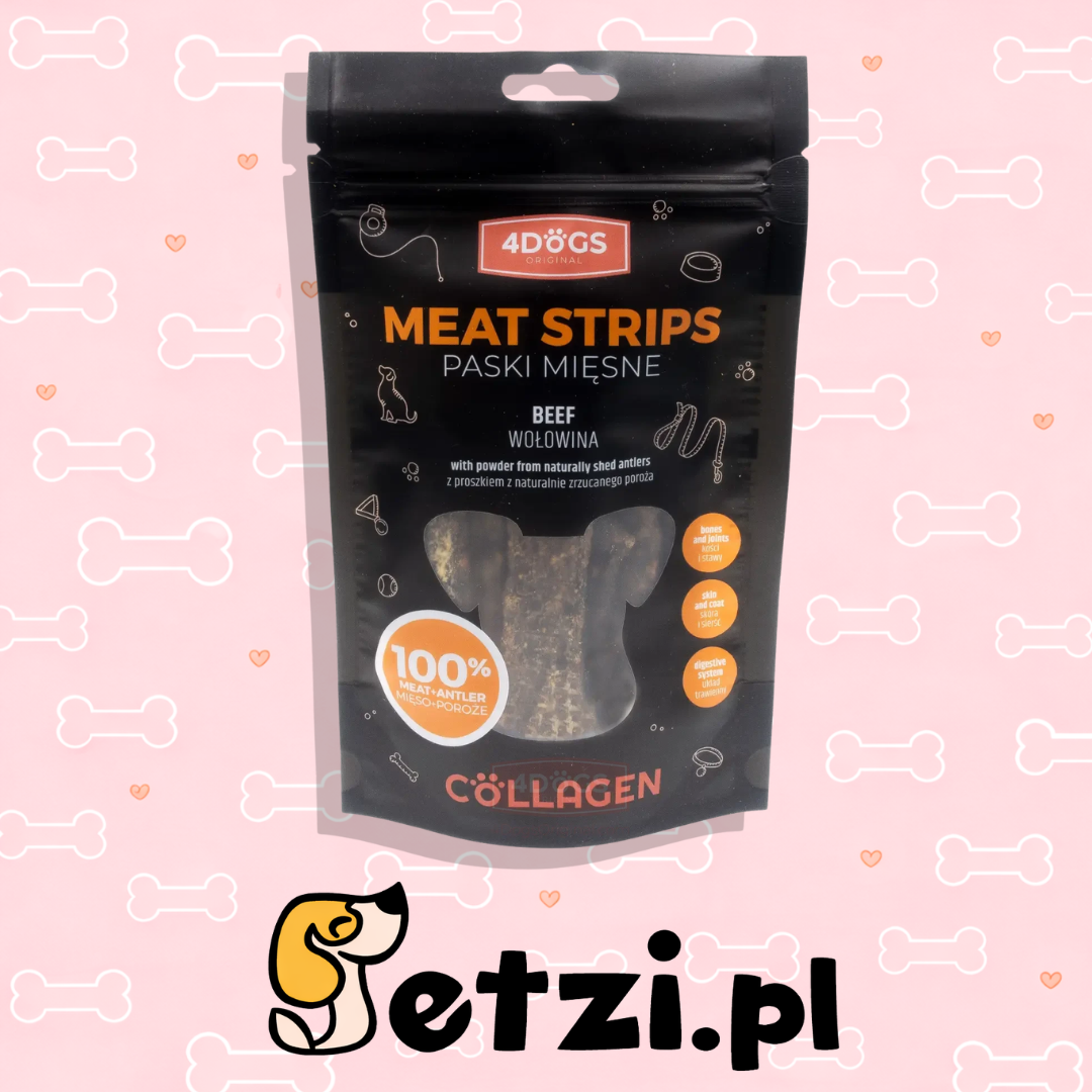 4DOGS COLLAGEN LINE PASKI MIĘSNE WOŁOWINA 100G