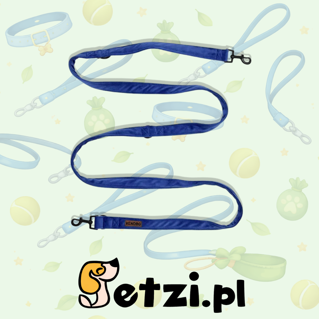 KENDOG SMYCZ PRZEPINANA VELVET INDYGO 300CM