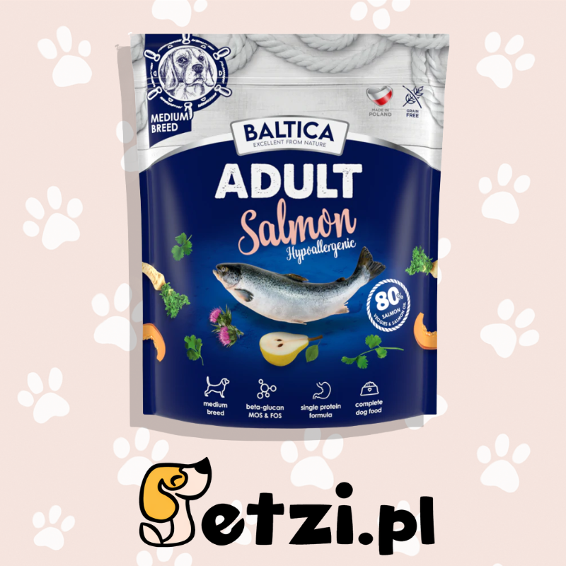 BALTICA HYPO SUCHA KARMA PIES SALMON M 1KG